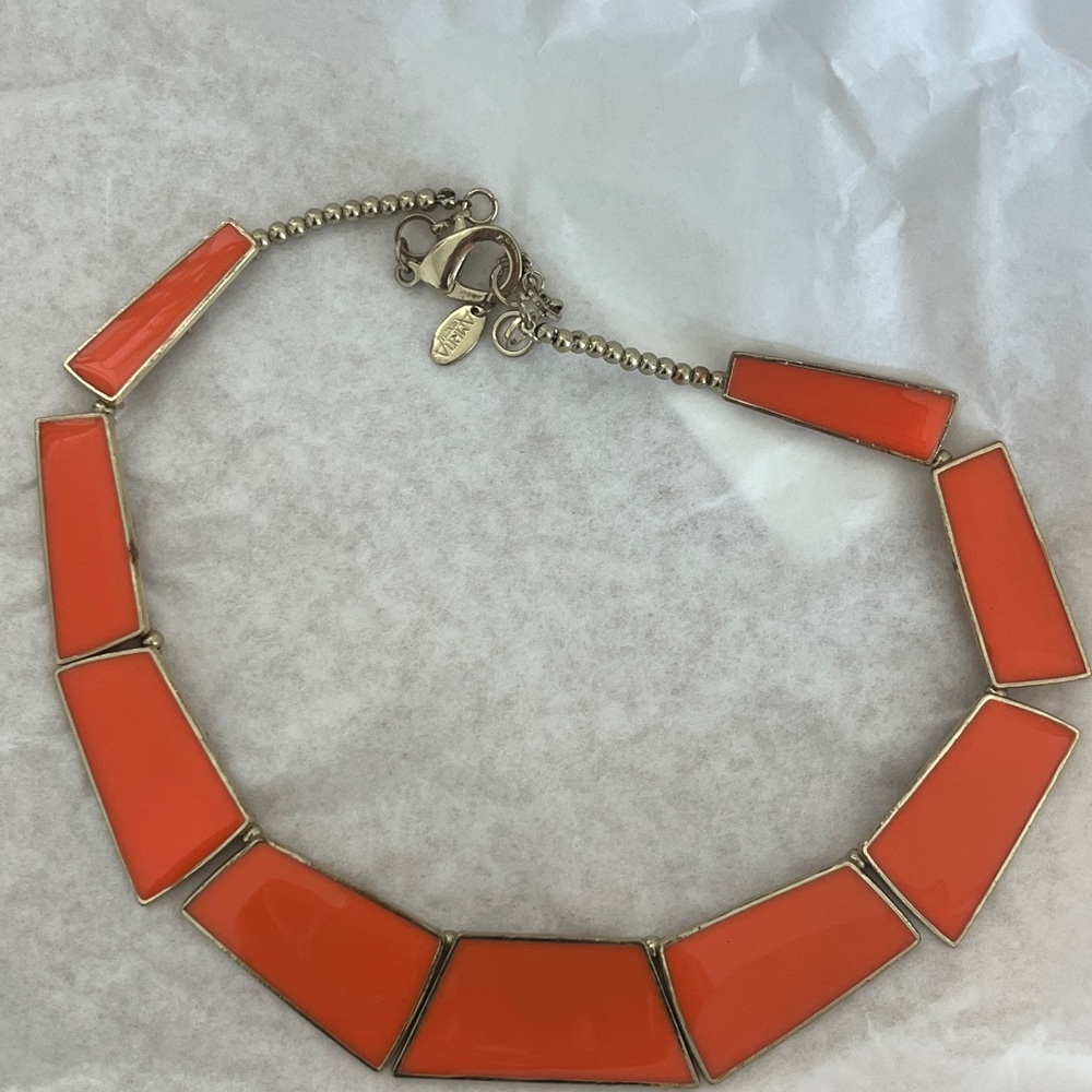 Orange Geometric Necklace